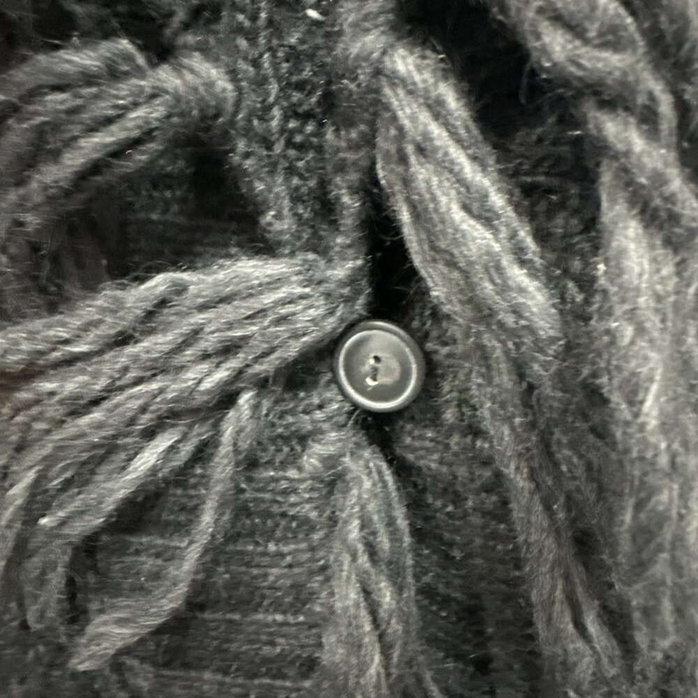 Denim & Supply Ralph Lauren Long Chunky Cable Knit Fringe Cardigan Alpaca Small - Picture 10 of 13